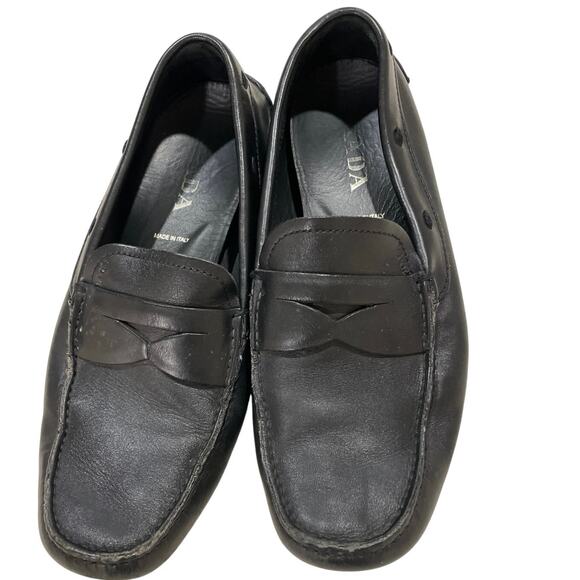 Prada leather loafers, black - Picture 1 of 4